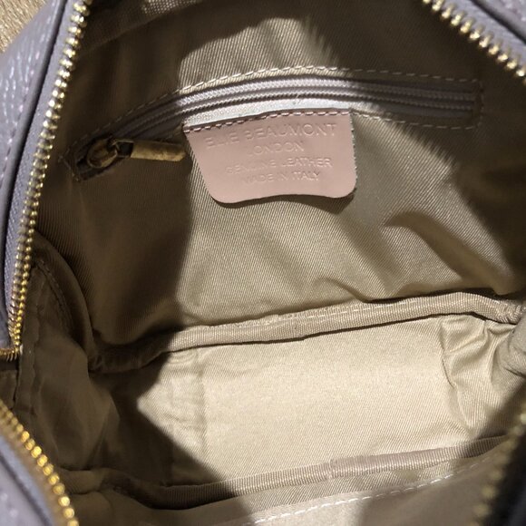 Elie Beaumont Gray Crossbody Tassel Bag with Champagne Strap - Picture 11 of 12